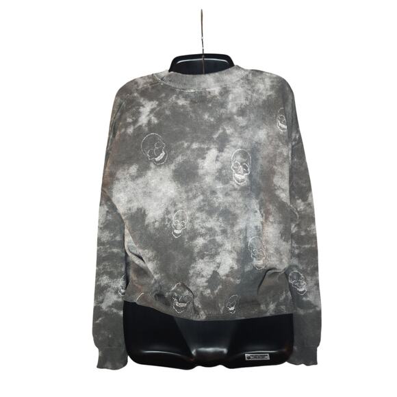 27 Miles Malibu Aylin Sweater Tie Dye Skull Silver Women sz Small NEW | MSRP$335 - Picture 4 of 9